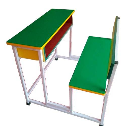 2 Seater School Desk With Plyboard Board And Wooden Frame Modular Design Make Mine Finish For Educational Use Manufacturers in Delhi