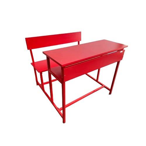 3 Seater Red Iron School Desk Manufacturers in Delhi