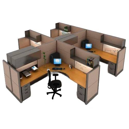 4 Seater Wooden Workstation Table Manufacturers in Delhi