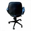 Black Leather Medium Back Office Chair with Fixed Arm Manufacturers, Suppliers, Exporters in Delhi