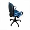 Black Leather Medium Back Office Chair with Fixed Arm Manufacturers, Suppliers, Exporters in Delhi