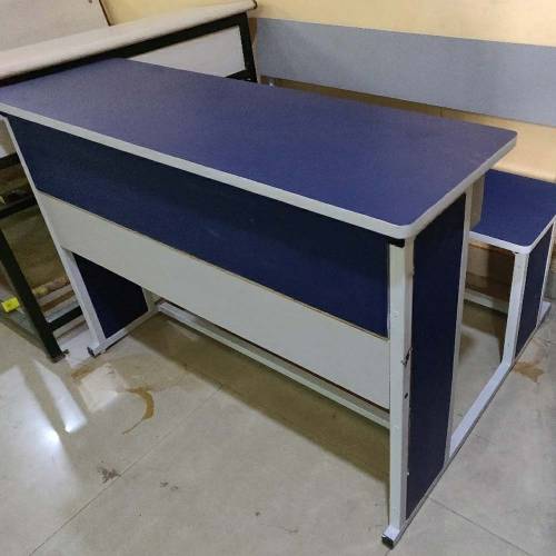 Blue Wooden School Desk Bench with 3 Feet Height Portable and Non Foldable Manufacturers in Delhi