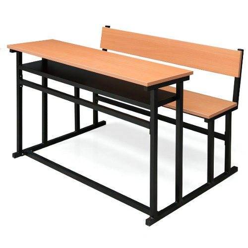 Brown 2 Seater School Desk Bench Manufacturers in Delhi