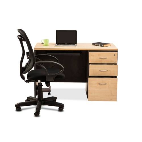 Brown Wooden Office Desk with 3 Drawers Manufacturers in Delhi