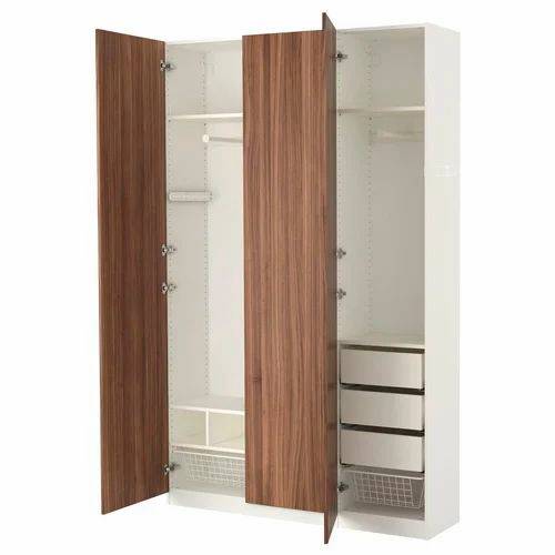 Customized White And Brown Wardrobe Tailored Design Manufacturers in Delhi