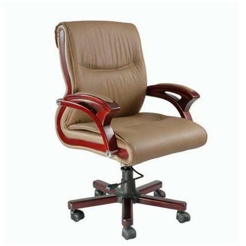 Leather Seat Office Chair with Medium Back Manufacturers in Delhi