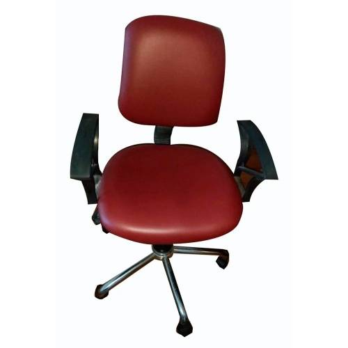 Maroon Fabric Office Chair with Adjustable Arms and Mid Back Manufacturers in Delhi