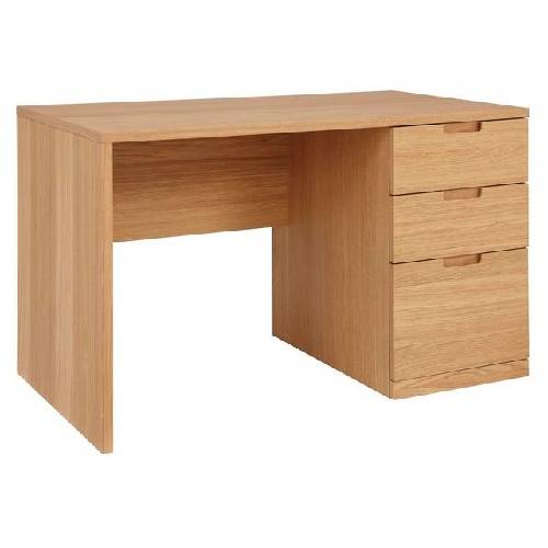 Oak Veneered Desk With Drawers Lacquered Finish And Storage Manufacturers in Delhi