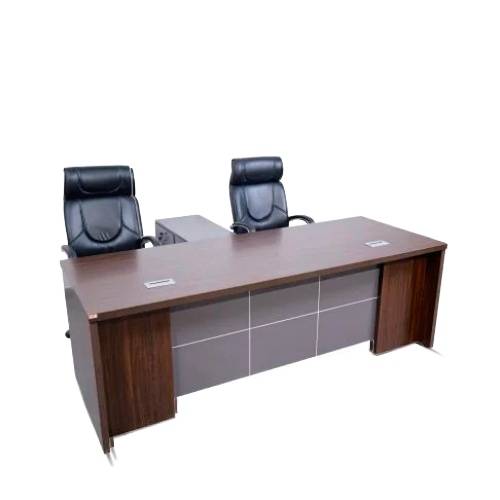 Office Desk With Drawer Storage In Choco Walnut And Slate Grey Manufacturers in Delhi