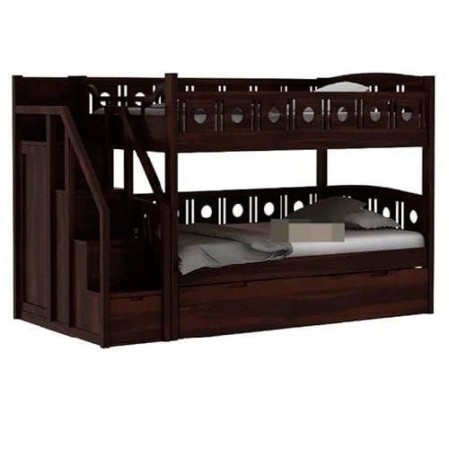 Queen Size Rosewood Bed Walnut Finish Durable Design Manufacturers in Delhi