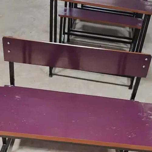 School Benches Standard Design Commercial Grade Wooden and Iron Desk with Color Plated Surface Manufacturers in Delhi