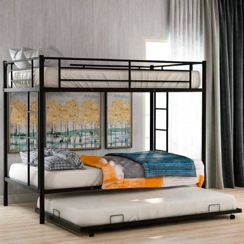 Single Metal Bed Black Glossy Finish Manufacturers in Delhi