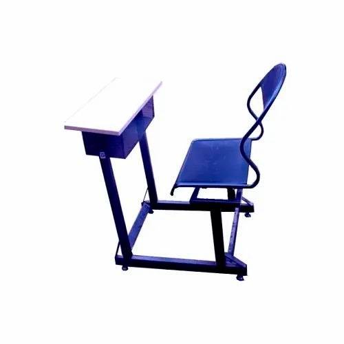 Single Seater Blue School Desk - Mild Steel Frame Manufacturers in Delhi