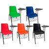 Study Table Chair for Schools - Red Plastic Seat with Metal Frame Manufacturers, Suppliers, Exporters in Delhi