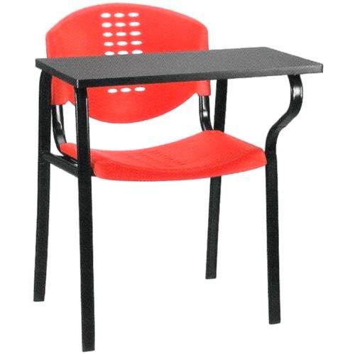 Sturdy Chair For Students Designer Red Shell And Black Wooden Manufacturers in Delhi