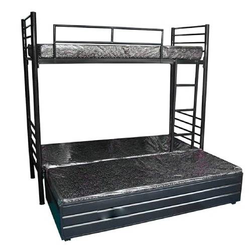 Sturdy Metal Bunk Bed Powder Coated Black Finish Manufacturers in Delhi