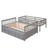 Twin Over Full Wooden Bed In Farmhouse Style Manufacturers, Suppliers, Exporters in Delhi