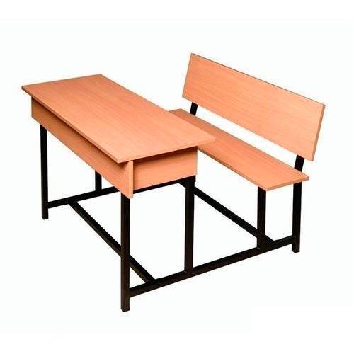 Wooden 1 Seater School Desk Bench with Iron Body Manufacturers in Delhi