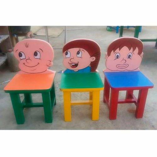 Wooden Play School Furniture – Orange, Green, Red Manufacturers in Delhi