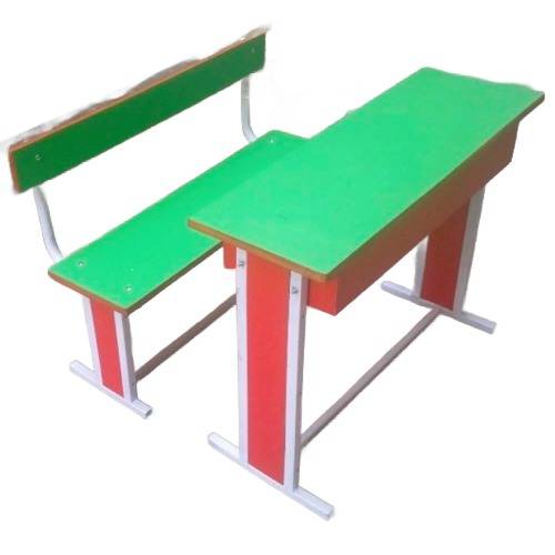 Wooden Red Desk with Iron Frame Manufacturers in Delhi