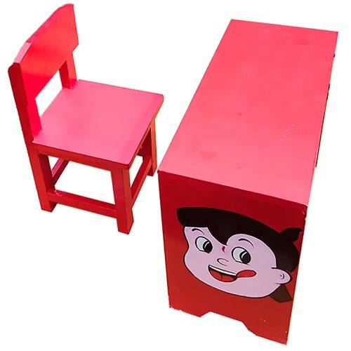 Wooden School Tables With Red Color For Classroom Manufacturers in Delhi